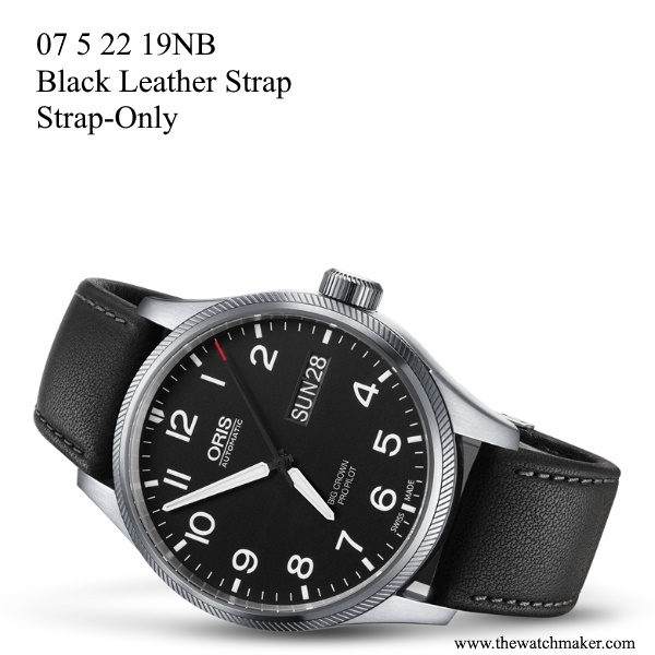 07 5 22 19NB Oris Black Leather Strap Strap Only The Watchmaker