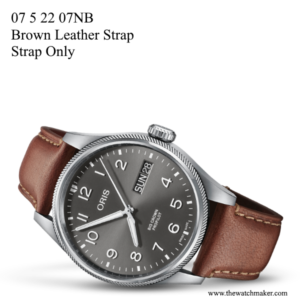 Handmade 22mm Genuine Leather Watch Band For Oris Aviation BC4 – Black, Folding Clasp, Pilot Style