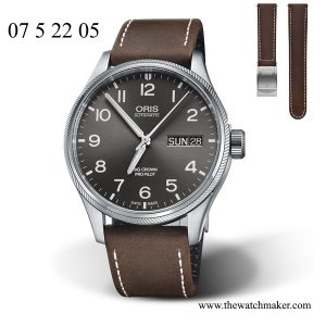 22mm Oris brown leather