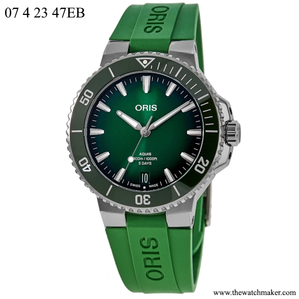 07 4 23 47EB Oris Green Rubber Band Complete