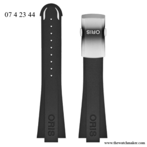 07 4 23 44EB Oris Black Rubber Strap, Complete