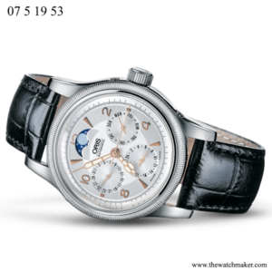07 5 19 53 Oris Black Leather Strap, Complete