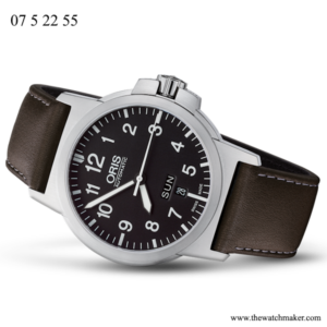 07 5 22 55 Oris Dark Brown Leather Strap, Complete