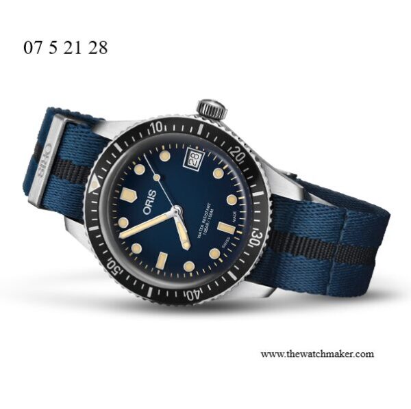 07 5 21 28NB Oris Blue-Black Textile Strap, Strap-Only - The Watchmaker