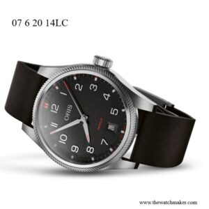 07 6 20 14LC Oris Black Leather Strap, Complete