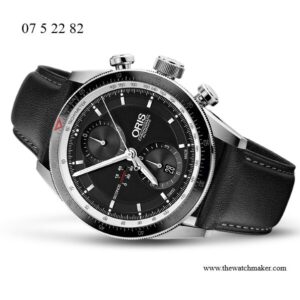 07 5 22 82FC Oris Black Leather Strap, Complete