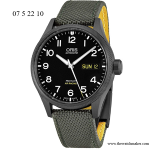 07 5 22 10 Oris Grey and Yellow Textile Strap, Complete